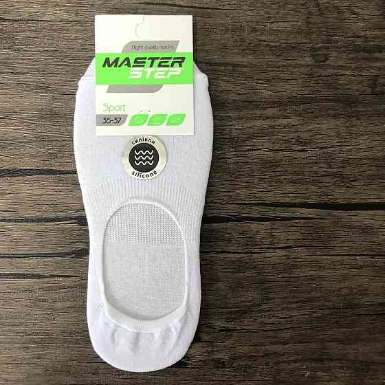 Подследники женские с силиконом на пятке Master Step 35-39 арт.484 в цветах білий Черновцы