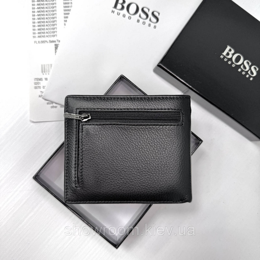 Чоловічий брендовий шкіряний гаманець на магніті Boss (6607) Київ - фото 11