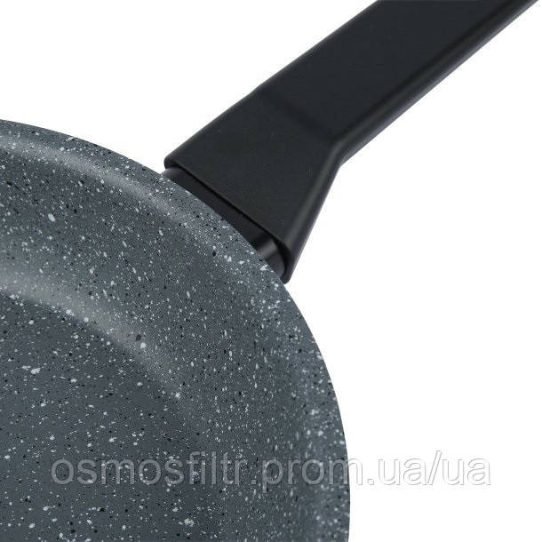 Сковорода Axentia Blackline Ø 28 см алюминий антипригарное покрытие PTFE soft-touch ручка (135614) Киев - изображение 4