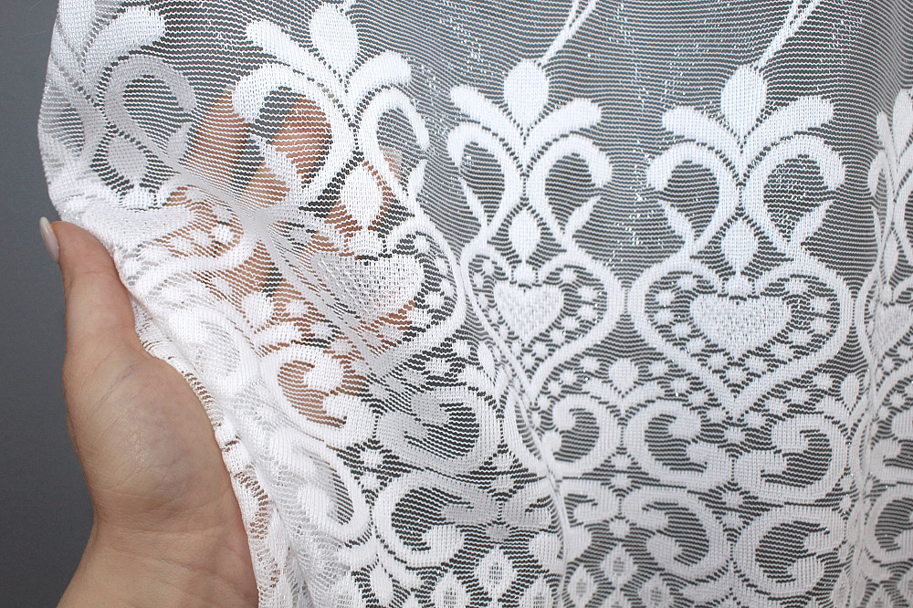 Тюль жаккард VR-Textil № 1322т Арка на кухню цвет белый 300х150 см (53-0049) Киев - изображение 3