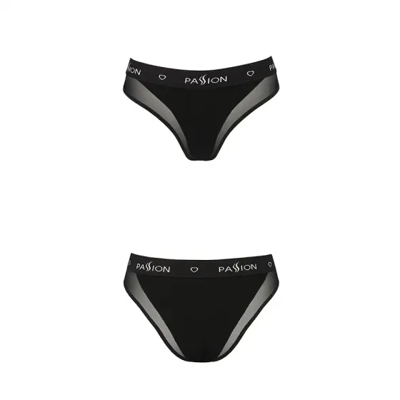 Трусики з прозорою вставкою Passion PS002 PANTIES M, black Львов