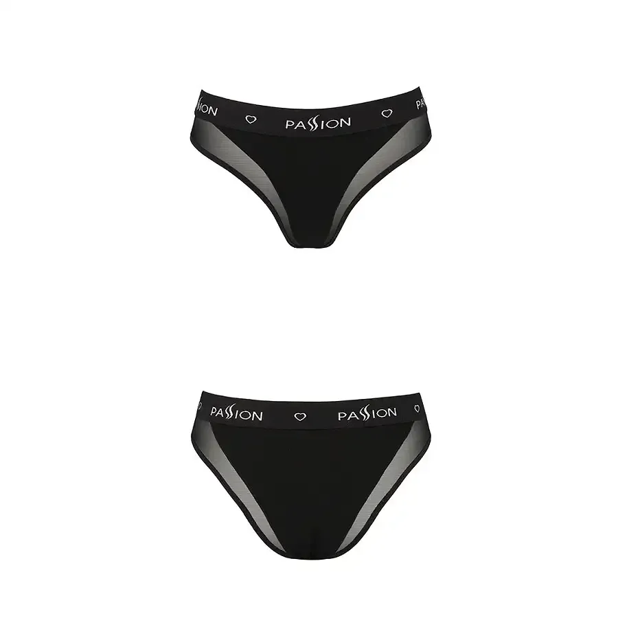 Трусики з прозорою вставкою Passion PS002 PANTIES M, black Львов - изображение 5