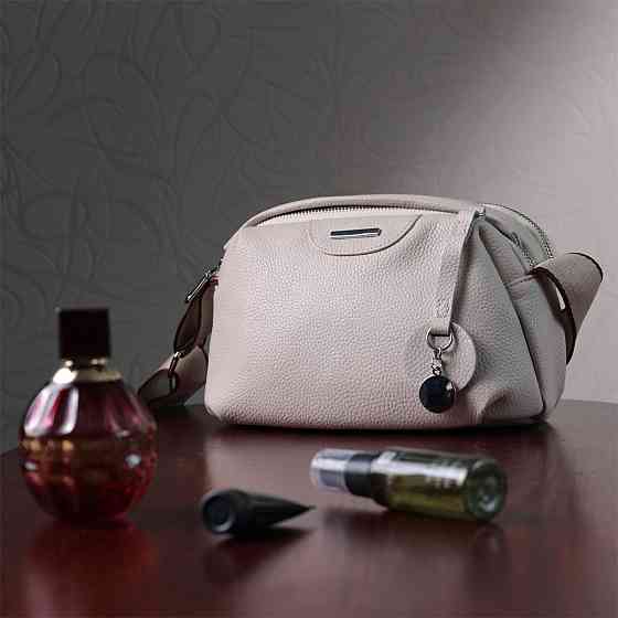 Элегантная сумка на два отделения из натуральной кожи Vintage 22593 Белый Киев