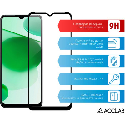 Стекло защитное ACCLAB Full Glue Realme C35 (1283126531286) Винница - изображение 3