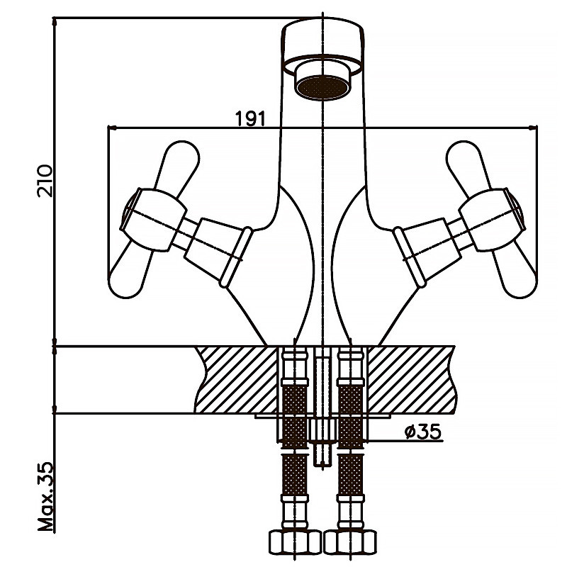 Матовый смеситель для умывальника Haiba Dominox 161 HB0072 Харьков - изображение 2