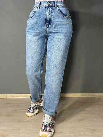 Джинсы женские Dragon 8322 Mom Comfort стрейчевые с резинкой на талии голубые , голубой, З4, 34, 98 см, 120 см Киев