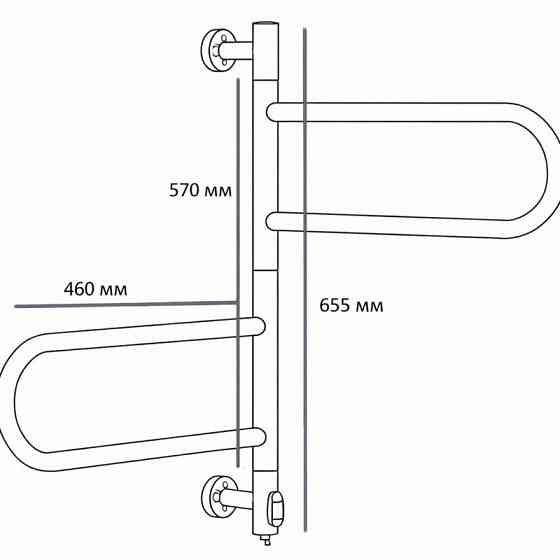 Сушарка для рушників електрична Zerix Turn EPT-6065    ( ZX5029 ) 31534 Харків