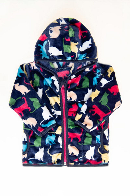 Куртка-толстовка детская весенняя, темно-синяя , с капюшоном на молнии Крохатушка одяг 86 Киев - изображение 1