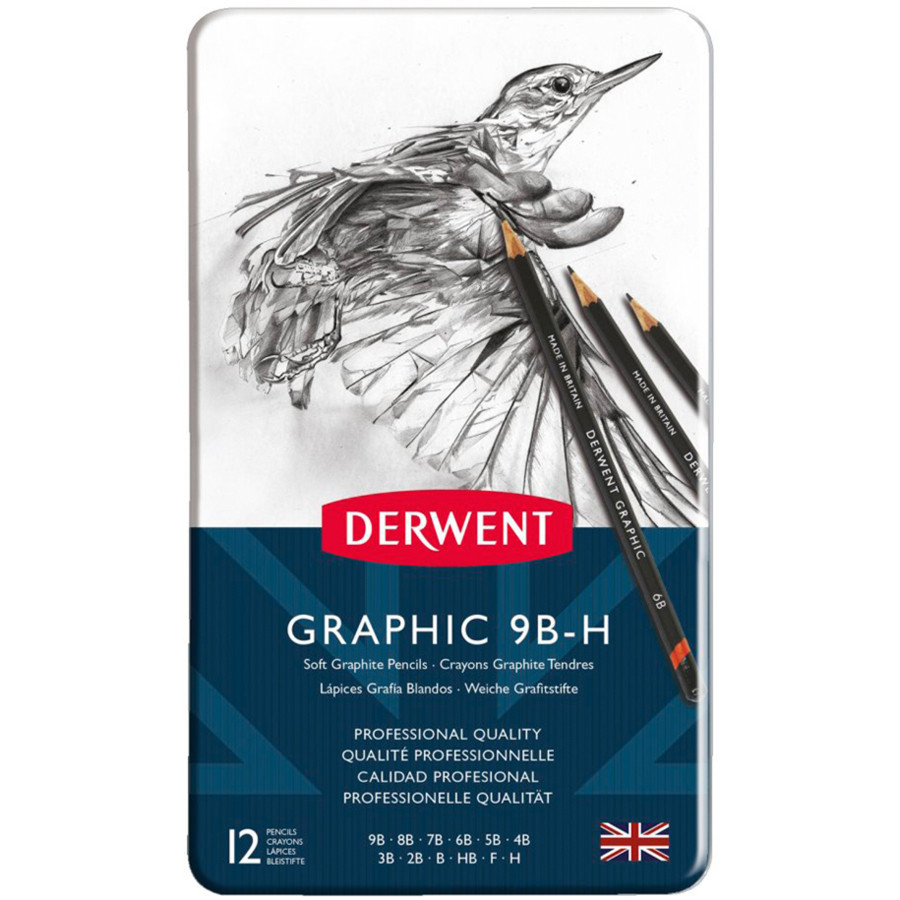 Графитные карандаши Graphic Soft 12шт Derwent Киев - изображение 1