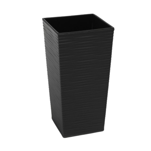 Вазон Фінезія зі вкладом 40*40см чорний Долото Ламела Житомир - фото 1