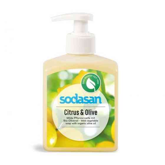 Органічне рідке мило Citrus-Olive бактерицидне з цитрусовою та оливковою оліями SODASAN 300 мл Київ