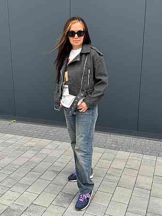 Женская куртка косуха кашемир Серый M Харьков