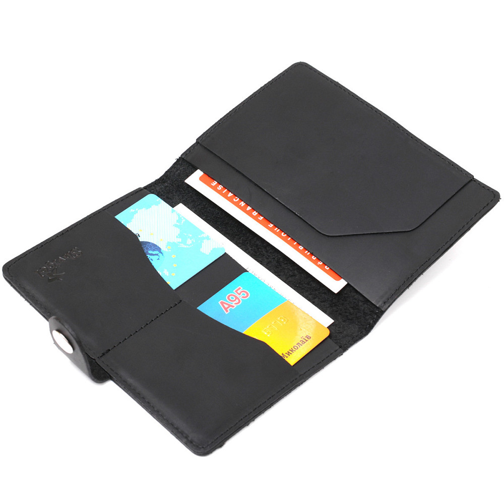 Матовый кожаный тревел-кейс Shvigel 16516 Черный Киев - изображение 5