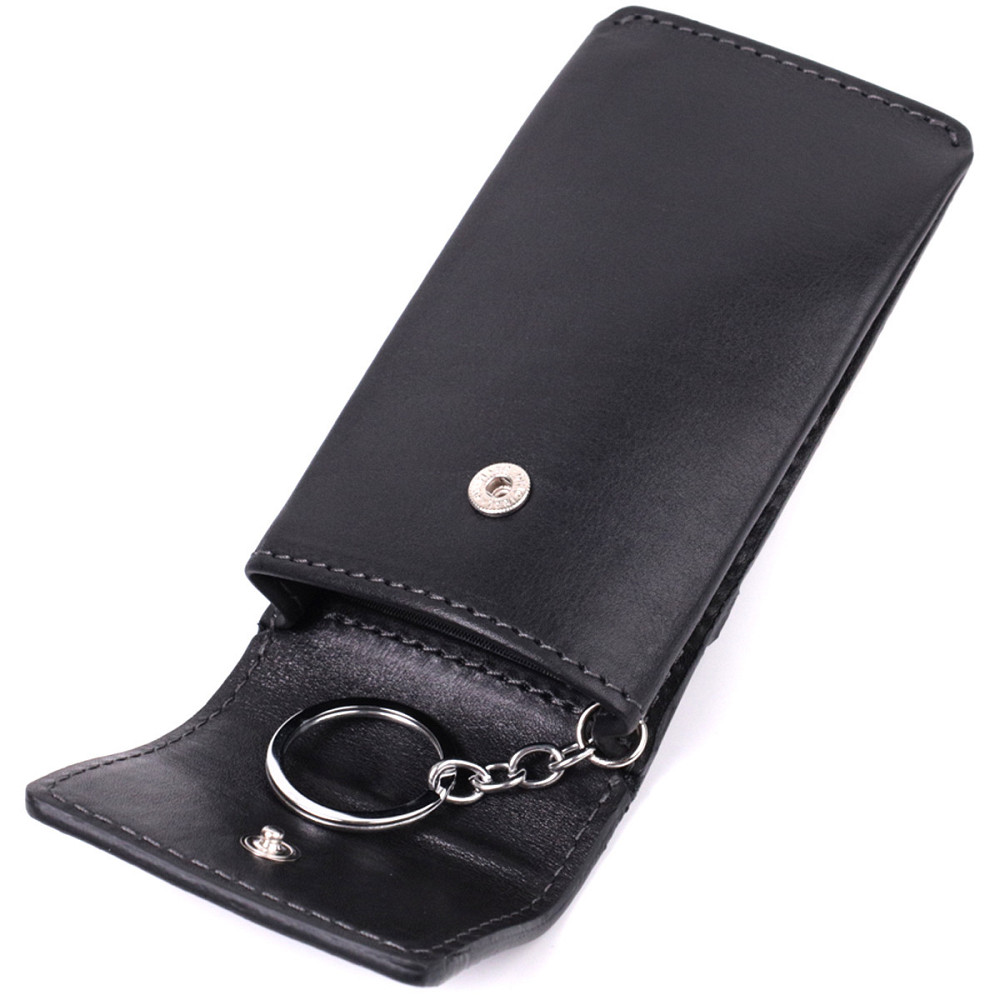 Ключница футляр из натуральной кожи Черный (GRANDE PELLE) Киев - изображение 10