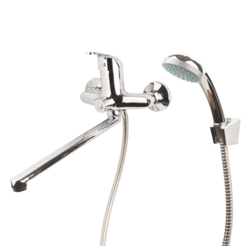 Змішувач S55 d40мм для ванни гусак прямий 350мм дивертор вбудований картрідж Aquatica Житомир