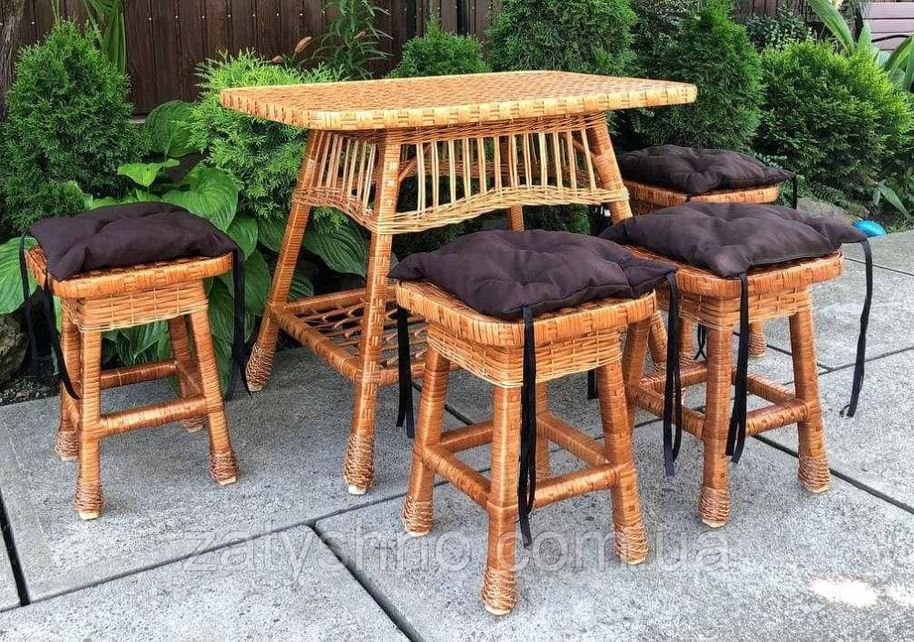 Набор мебели из лозы с табуретками Киев - изображение 7