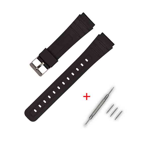 Ремінець для Casio G-Shock C-type 16 mm Black SI SBR Київ