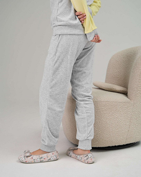 Женская пижама со штанами Nicolette Три котика - Велюр 87125 XL, Желтый Киев - изображение 4