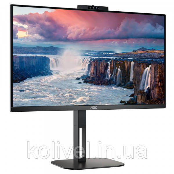 TFT 23.8" AOC 24V5CW/BK, FHD, IPS, 75Гц, 1 мс, HDMI, DP, USB-C, webcam, USB-hub, HAS, Pivot, колонки Київ - фото 2