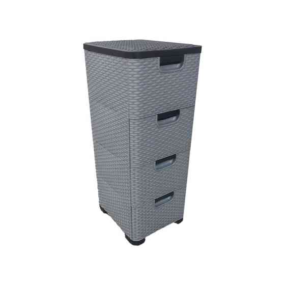 Комод пластиковий "BRILLIANT" 4 ящика 81х38х33 Efe plastics Сірий Одеса