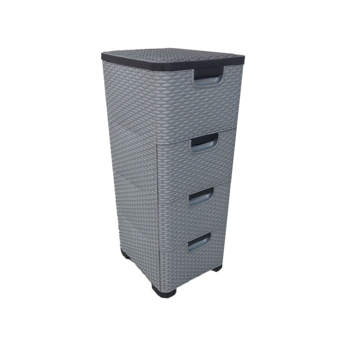 Комод пластиковий "BRILLIANT" 4 ящика 81х38х33 Efe plastics Сірий Одеса - фото 1