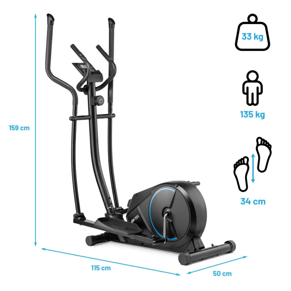 Орбітрек для дому еліптичний домашній орбітрек магнітне навантаження для ефективних кардіотренувань Gymtek XC1500 Київ - фото 17