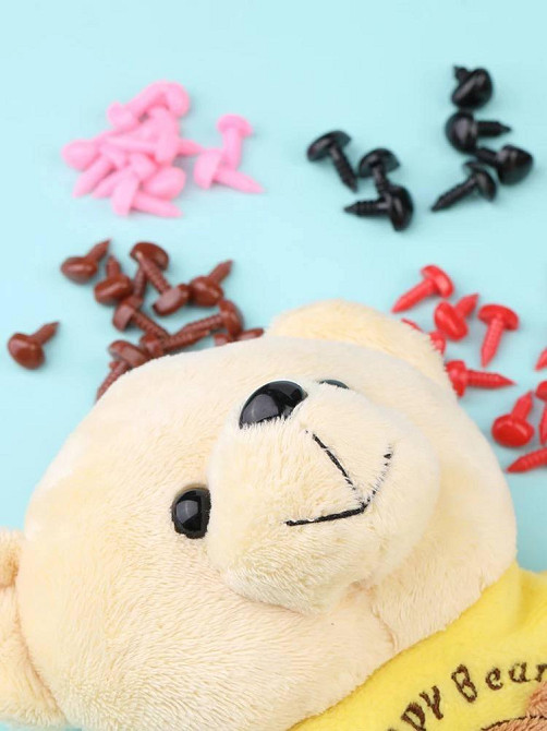 Нос для игрушек трехугольный, винтовой с фиксатором цвет розовый размер 6х8 мм Киев - изображение 5