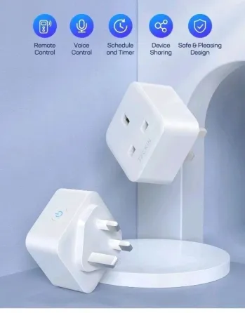 Розумна розетка TECKIN SP23 Wi-Fi 2 шт, керування через смартфон, Google Home, Amazon Alexa, таймер, White Київ
