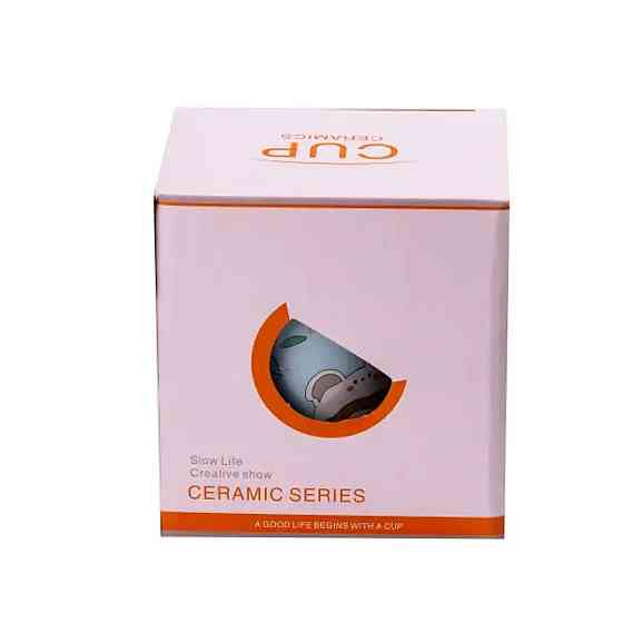 Чашка порцелянова 420 мл з кришкою Блакитна HPCY8240BL Київ