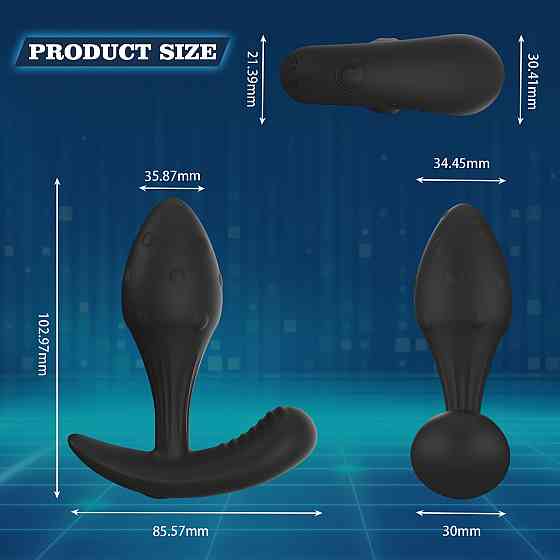 Массажёр простаты Every Night Toys Miah с дистанционным управлением, чёрный, 10 режимов вибрации Sex Aura Киев