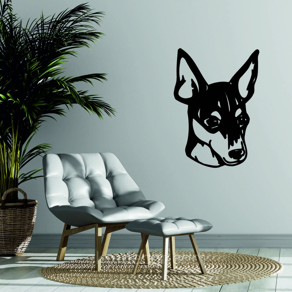 Декоративне настінне Панно «Фокстер'єр», Декор на стіну 90*76 см, Чорний Київ - фото 3