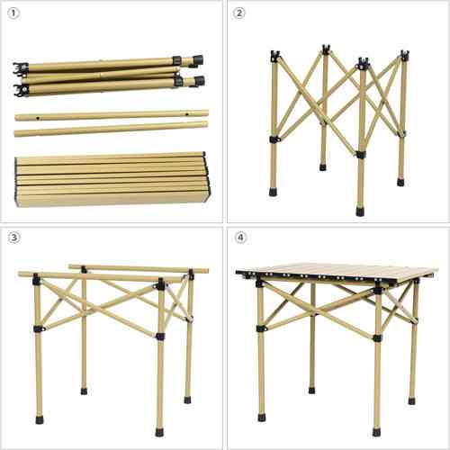 Раскладной ламелевый стол 50×50 см металл пластик в чехле туристический складной стол DC-5009 Киев