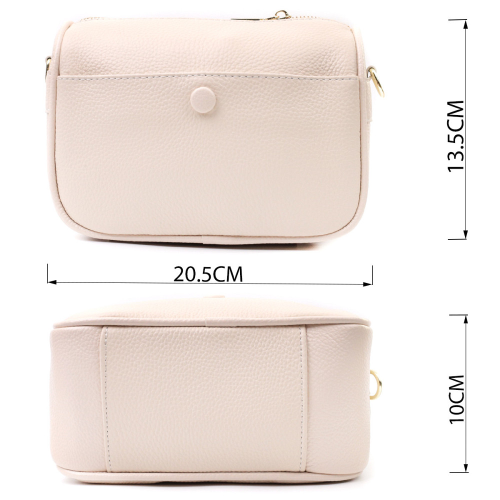 Компактная сумка кросс-боди для женщин на каждый день из натуральной кожи Vintage 22591 Белая Киев - изображение 3