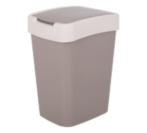 Відро для сміття 25л пластик какао/біла троянда Євро Алеана Житомир - фото 1