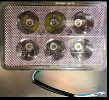 Фара LED(вставка у фару) ІЖ, МТ квадратна 6 діод Мукачево - фото 1