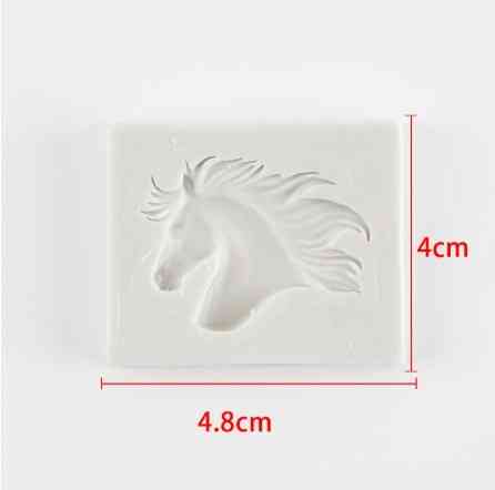 Молд силиконовый Лошадь голова 40 на 48 мм серый Киев