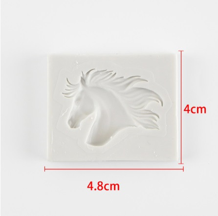 Молд силиконовый Лошадь голова 40 на 48 мм серый Киев - изображение 3