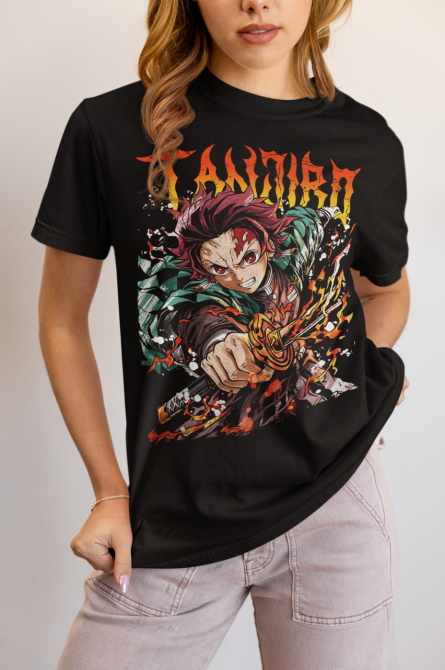Футболка для мальчика аниме Истребитель демонов оверсайз (рост от 165 до 180 ) Черний AnimeJ0745m Днепр - изображение 5