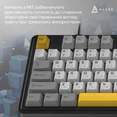 Клавиатура Ajazz AK980 MAX Magnetic Switch USB UA Black/Grey/Yellow (AK980-MAX-M-BGY) Винница