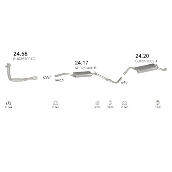 Резонатор автомобиль Фольцваген Caddy III 1.6 Мукачево - изображение 1