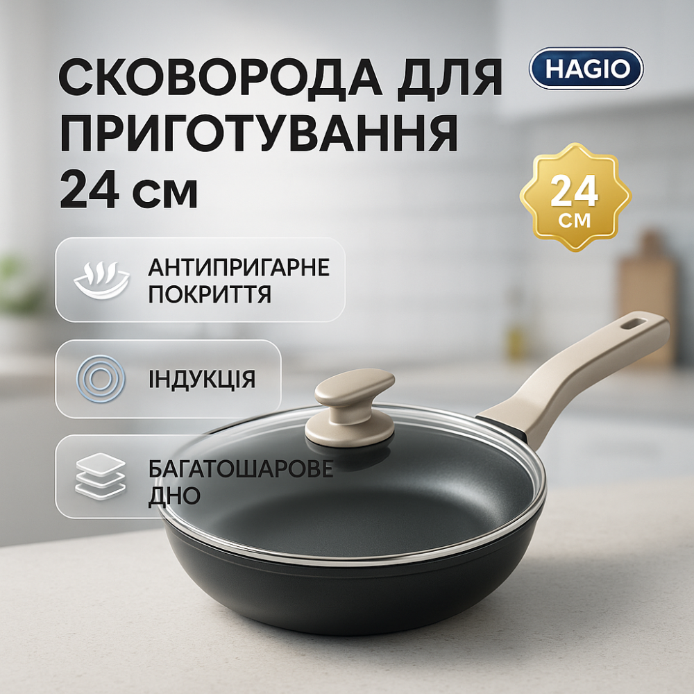 Сковорода для приготовления пищи без масла, Качественная сковорода для готовки Сковородки индукции SO-48 Львов - изображение 17