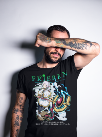 Футболка аниме Ферн Старк Слееве Хеавй оверсайз (S/M/L) Черний AnimeJ0659 Днепр