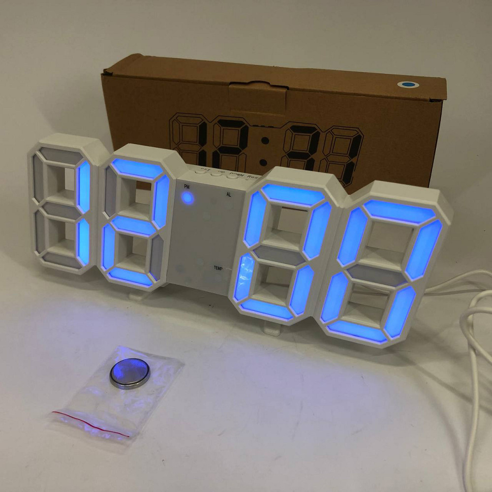 Розумний настільний годинник LY-1089, Настільний годинник з дзеркальним дисплеєм, PF-823 Годинник настільний Київ - фото 7