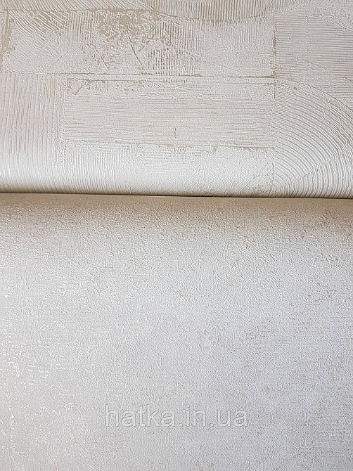 Шпалери вінілові на флізеліні метрові Sintra Edelina під штукатурку структурні білі сріблясті Київ - фото 3