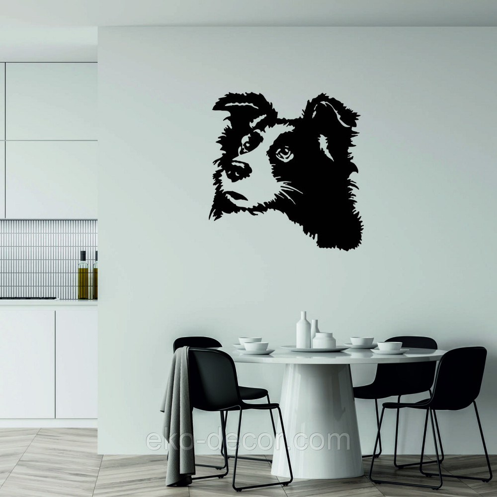 Декоративне настінне Панно «Бордер-Колі», Декор на стіну 90*88 см, Чорний Київ - фото 10