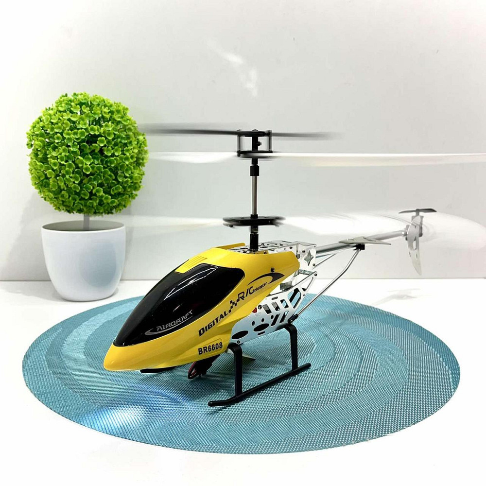 Вертоліт на радіокеруванні з гіроскопом підсвічування пульт Жовтий (BR6608) Чернігів - фото 1