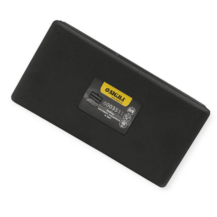 Набір інструменту 1/4" 46 шт, 4-14 мм з тріщ., подовж., кардан, отв.-вороток, біти Мукачево - фото 2