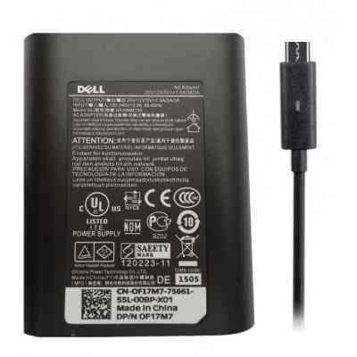 Блок живлення до ноутбуку Dell 45W 20V, 2.25A + 5V, 2A, разъем USB Type C, Oval-корпус (LA45NM150 / A40217) Вінниця