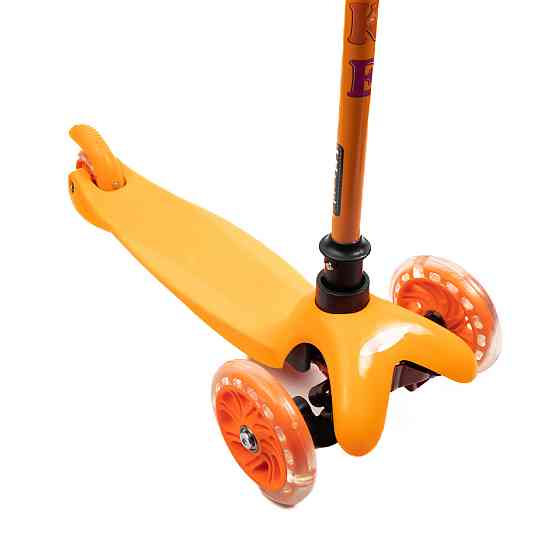 Самокат детский трехколесный iTrike Mini BB 3-013-5-OR со светящимися колесами, Оранжевый Каменец-Подольский