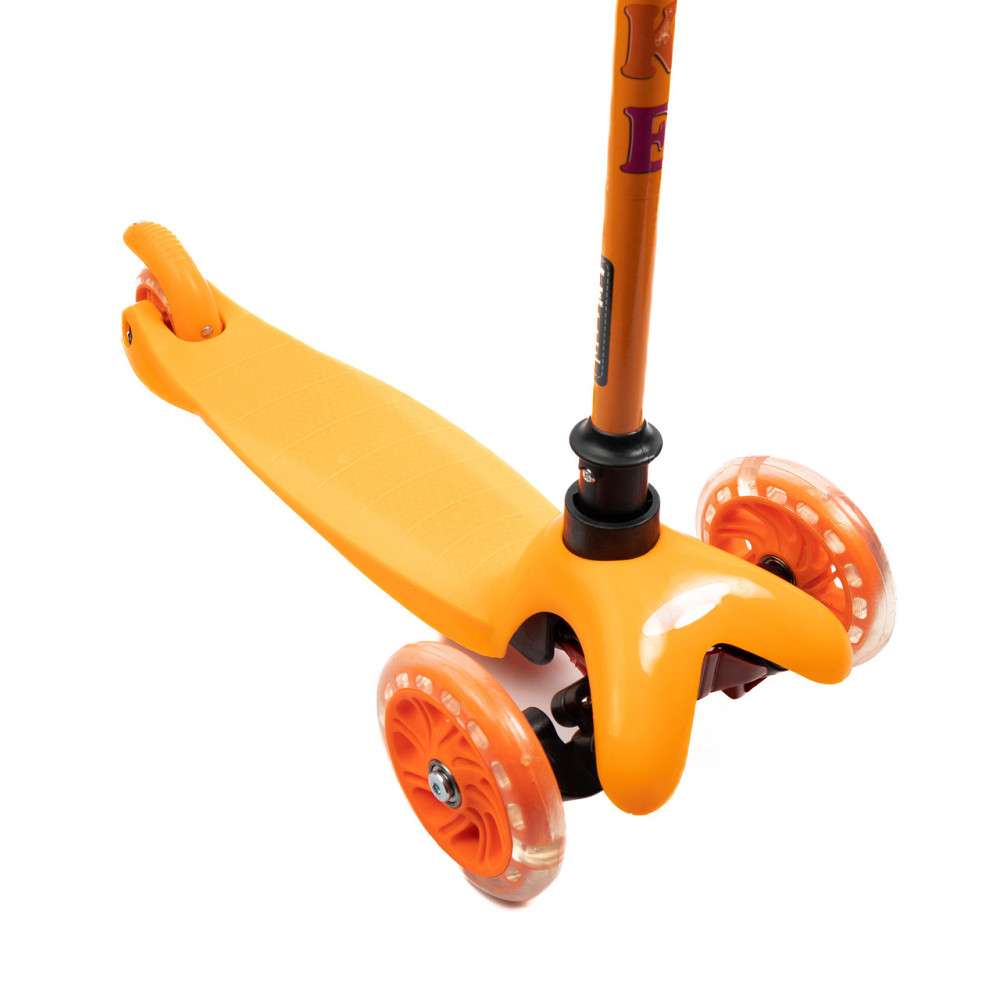 Самокат детский трехколесный iTrike Mini BB 3-013-5-OR со светящимися колесами, Оранжевый Каменец-Подольский - изображение 4